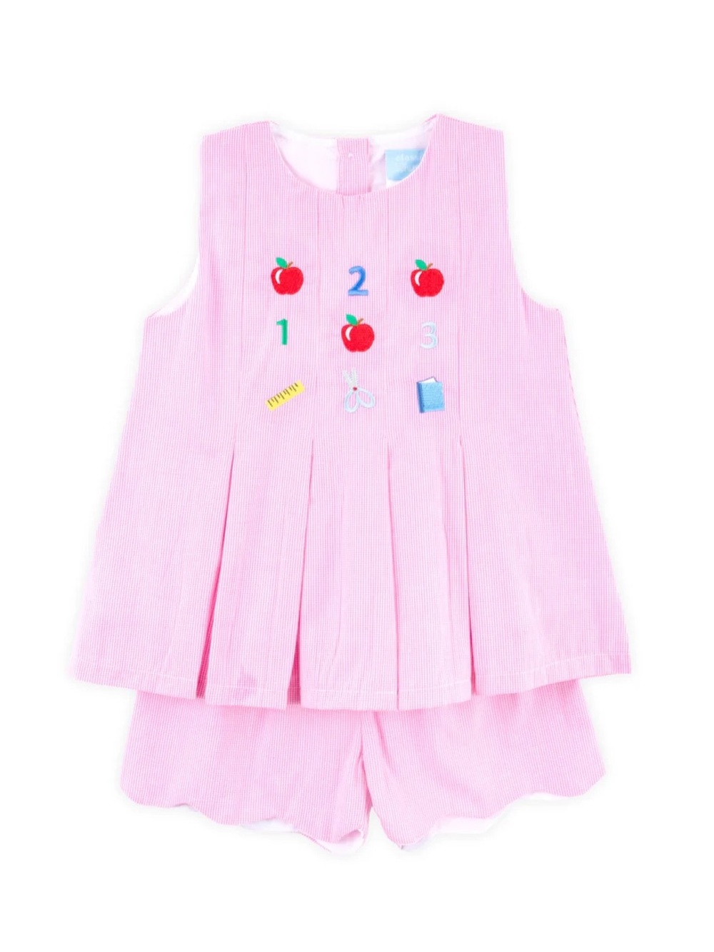 CLASSIC WHIMSY Ready To Learn Pink Mini Gingham Chloe Short Set